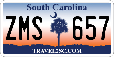 SC license plate ZMS657