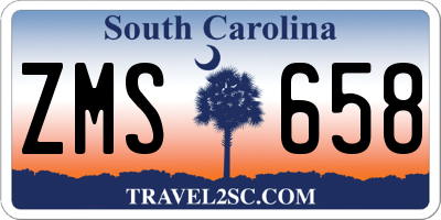 SC license plate ZMS658