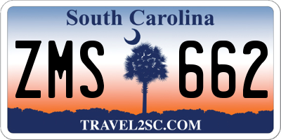 SC license plate ZMS662