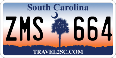 SC license plate ZMS664