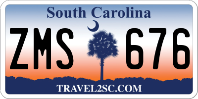 SC license plate ZMS676
