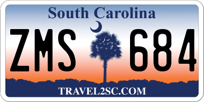 SC license plate ZMS684