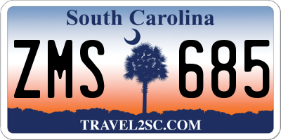 SC license plate ZMS685