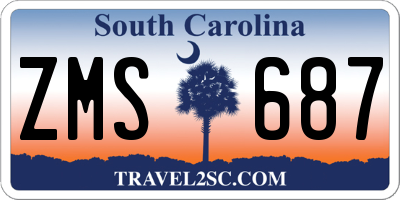 SC license plate ZMS687