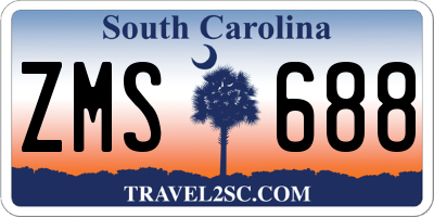 SC license plate ZMS688