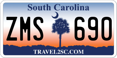 SC license plate ZMS690