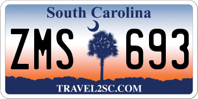 SC license plate ZMS693