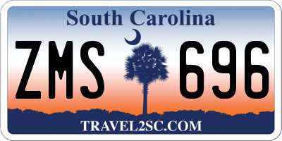 SC license plate ZMS696