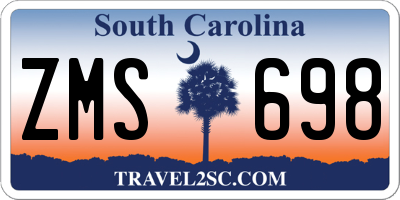 SC license plate ZMS698
