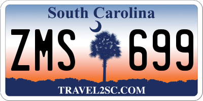 SC license plate ZMS699