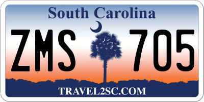 SC license plate ZMS705