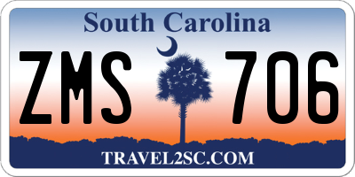 SC license plate ZMS706