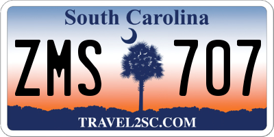 SC license plate ZMS707