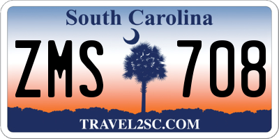 SC license plate ZMS708