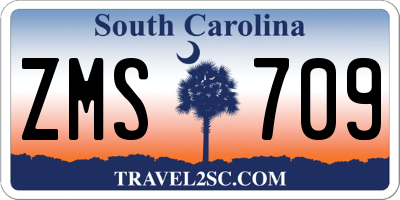 SC license plate ZMS709