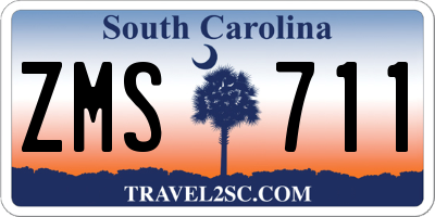 SC license plate ZMS711
