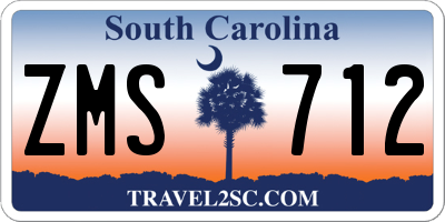 SC license plate ZMS712
