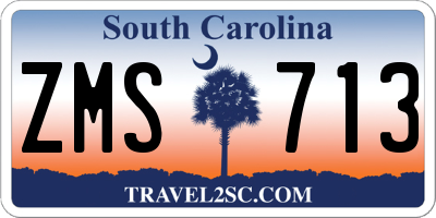 SC license plate ZMS713