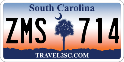 SC license plate ZMS714