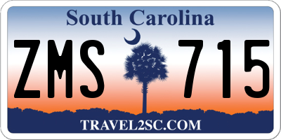 SC license plate ZMS715