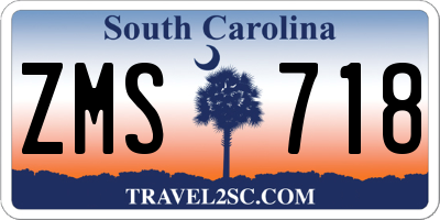 SC license plate ZMS718