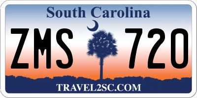 SC license plate ZMS720