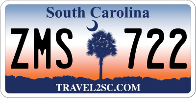 SC license plate ZMS722