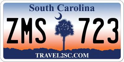 SC license plate ZMS723