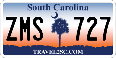 SC license plate ZMS727