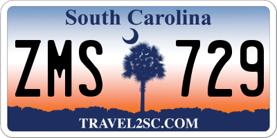 SC license plate ZMS729