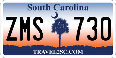 SC license plate ZMS730