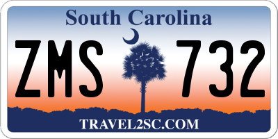 SC license plate ZMS732