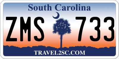SC license plate ZMS733