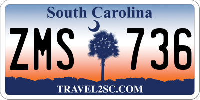 SC license plate ZMS736