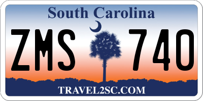 SC license plate ZMS740