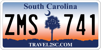 SC license plate ZMS741