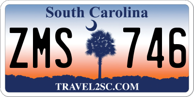 SC license plate ZMS746