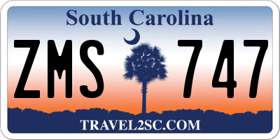 SC license plate ZMS747