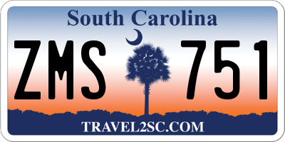 SC license plate ZMS751