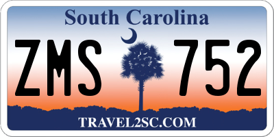 SC license plate ZMS752