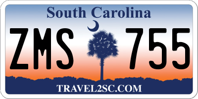 SC license plate ZMS755