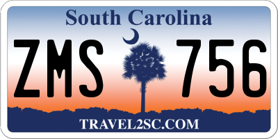 SC license plate ZMS756