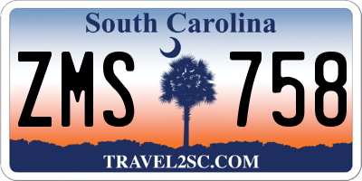 SC license plate ZMS758