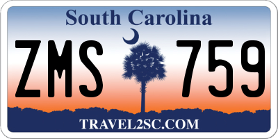 SC license plate ZMS759