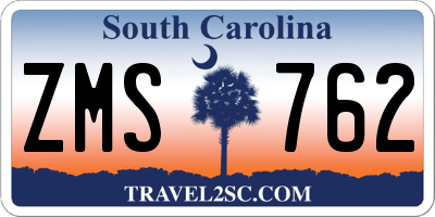 SC license plate ZMS762