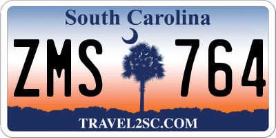 SC license plate ZMS764