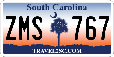 SC license plate ZMS767