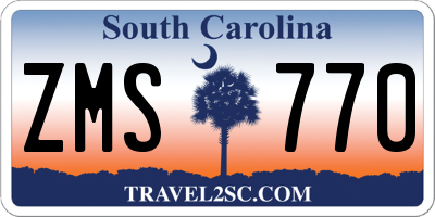 SC license plate ZMS770