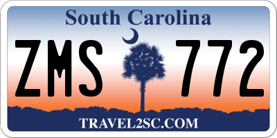 SC license plate ZMS772