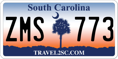 SC license plate ZMS773